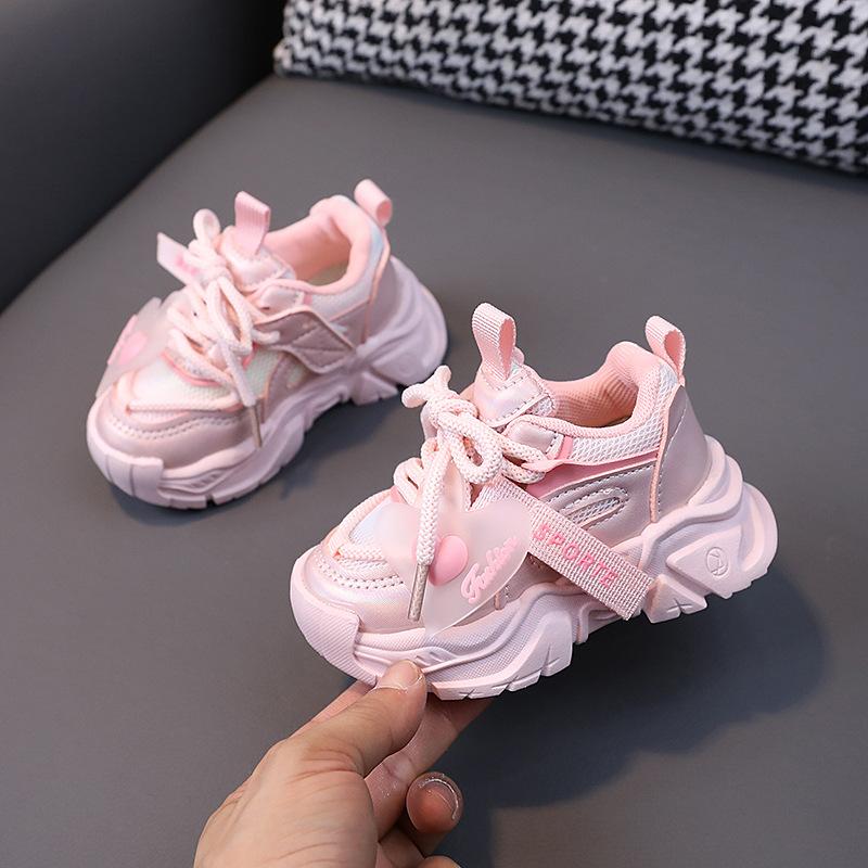 Spring Autumn Kids Mesh Sports Shoes Non Slip Soft Sole Boys Girls Running Sneakers Toddler Casual Footwear