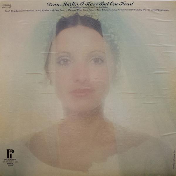 

LP Record DEAN MARTIN - I Have But One Heart SPC3307 Pickwick 1974 US Jazz Used