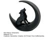 3D Printed Howling Wolf Statue, Wolf On Moon Figurine, Black Wolf Sculpture for Home Office Study Room Desktop Decor