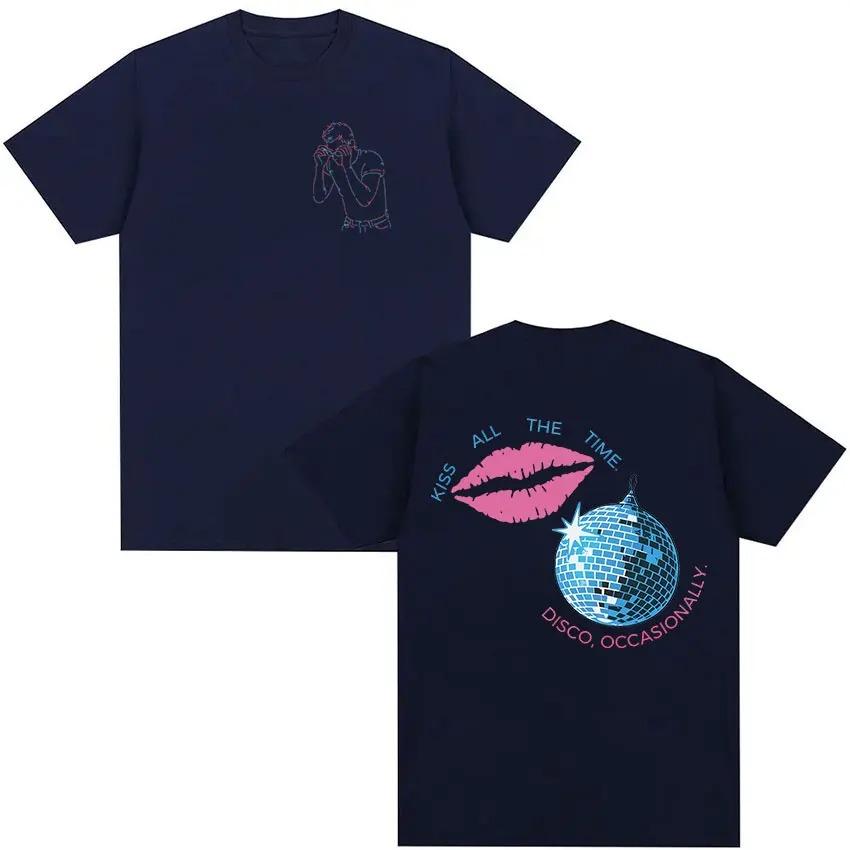

Harry Styles Tour 2026 Kiss All The Time Disco Occasionally Merch Graphic Tshirt Mens Vintage Oversized Cotton T Shirts 4XL