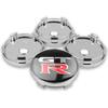 4×60MM GTR Logo Emblem Wheel Center Hub Caps Car Auto Wheel Hub Cover Badge Hubcaps Rim Accessories
