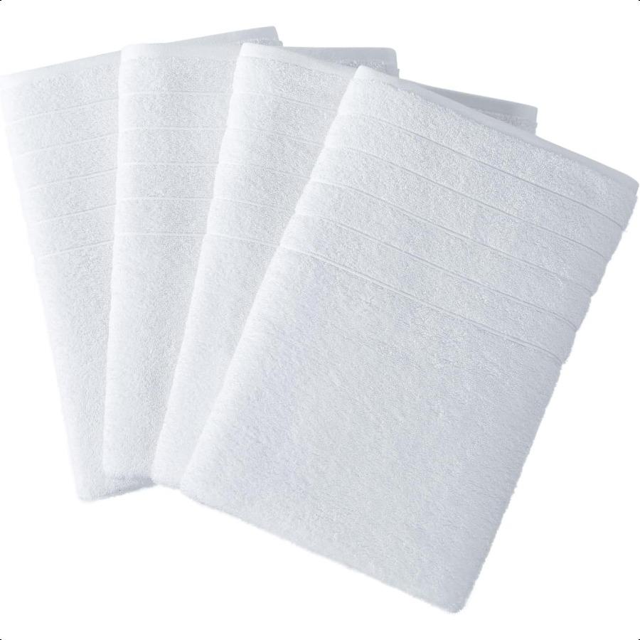 100 Cotton 4 Pack Bath Towels 30x60 Ring Spun Cotton Large Towels for Bathroom Quick Drying Highly Soft Absorbent Shower Towel