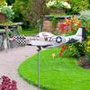 Airplane Wind Spinner Wind Spinners Wind Sculpture Windmill Aircraft Stainless Steel Wind Catchers Weatherproof Wind Powered