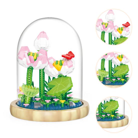 Excellent Flowers Building Toys Smooth Surface Bonsai Flower Block Set