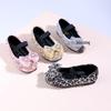 Autumn 2025 Rhinestone Princess Flats for Girls - Leather Dance Performance Shoes