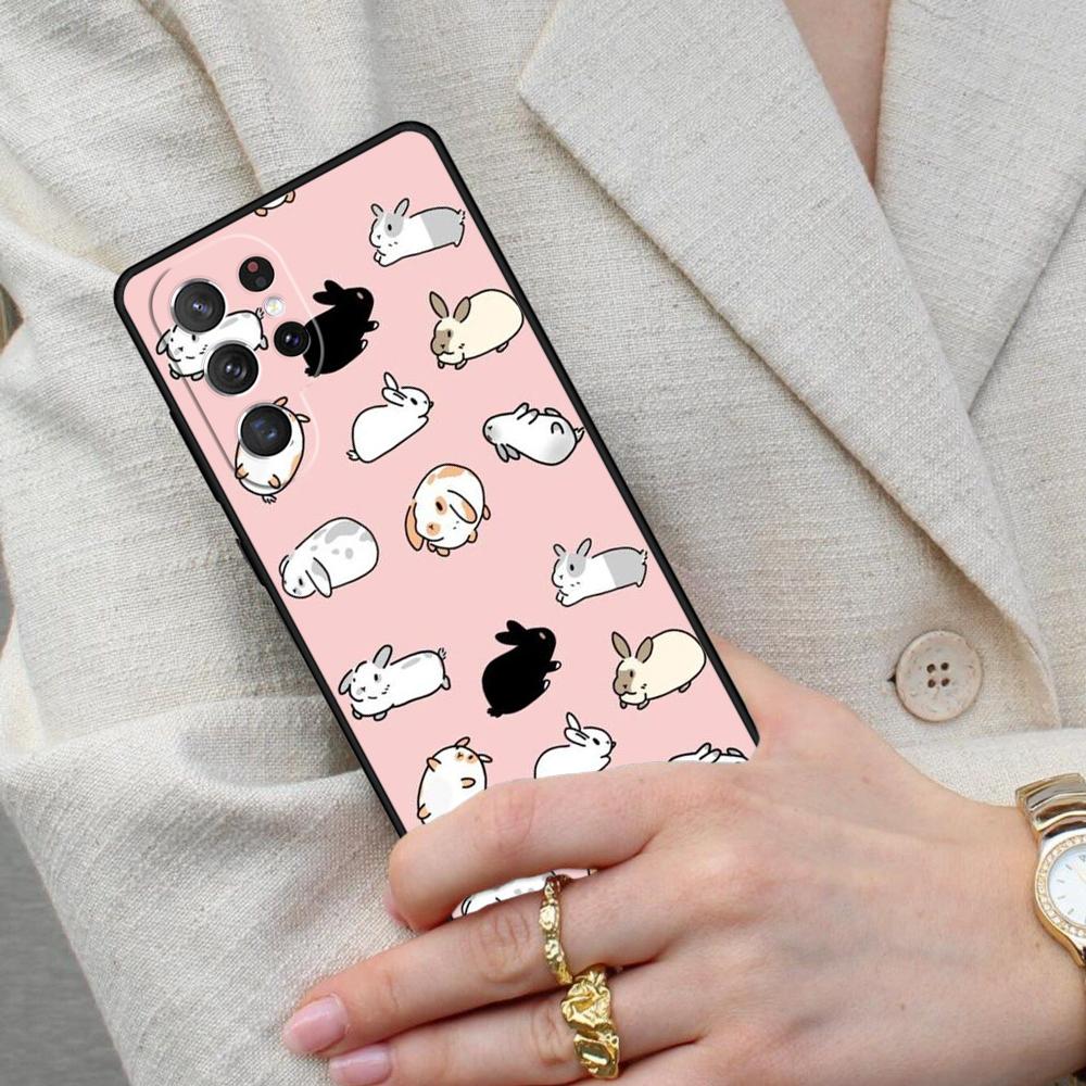 Bunny Rabbits Cell Phone Case for Samsung Galaxy S26 Ultra S25 S24 S23 S22 S21 S20 Note10 Cover