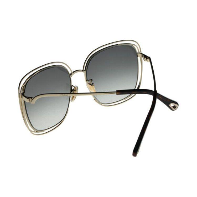 Chloe Chic Fashion Hollow Alloy Irregular Shape Sunglasses Women sunglasses CH0077SK-001