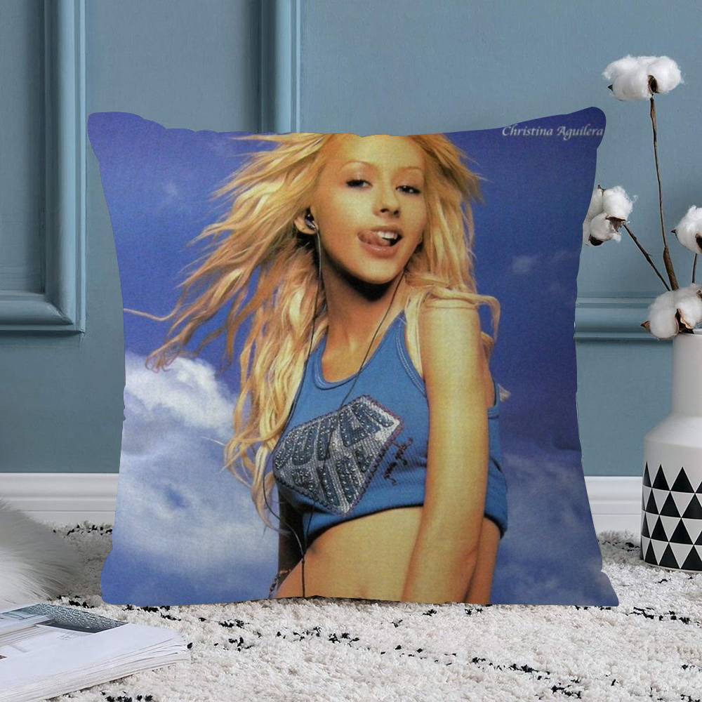 Christina Aguilera Singer Cushion Cover x Polyester Sofa Cushions Decorative Throw Pillows Home Decoration Pillowcover