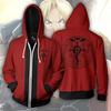 New, animation sweater, steel alchemist, Edward 3D printed sweater zipper cardigan animation periphery