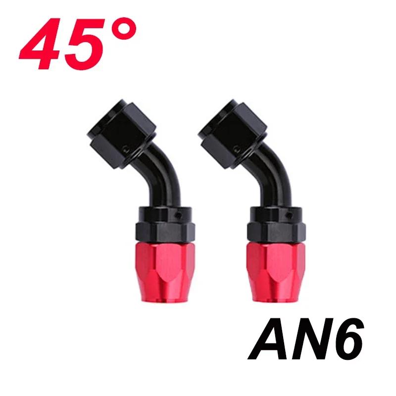 2X Universal 4AN 6AN 8AN 10AN 12AN Straight 0 45 90 180 Degree Swivel Hose End Fittings Adapter For CPE Oil Fuel Gas Hose Line