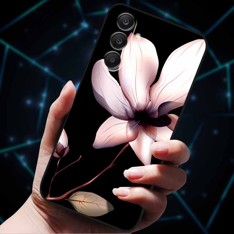3D Flowers Emboss Fundas For Samsung A25 A35 A55 5G Case Soft Silicone Phone Cases for Galaxy A25 5G Back Cover Shell SamsungA55