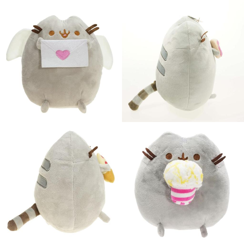 Soft And Cuddly Short Hair Cat Plushie With Ice Cream, Pizza Or Popcorn Design