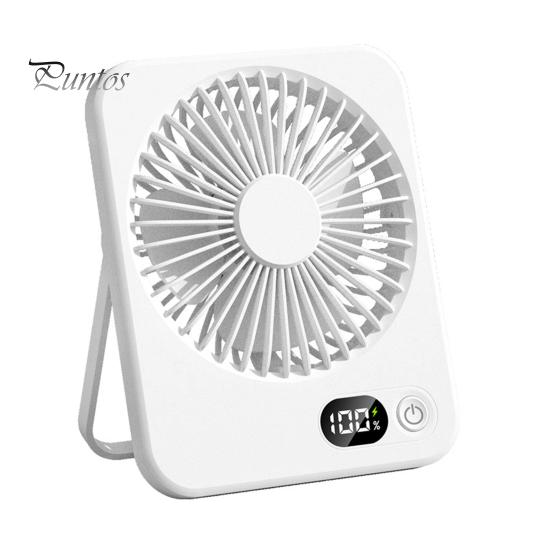 

Портативный настольный вентилятор Перезаряжаемый постоянный вентилятор емкостью 1200 мАч с батарейным питанием и цифровым дисплеем Сверхтихий складной настольный вентилятор 5 регулируемых скоростей белый
