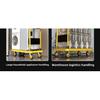 Stable Folding Handcart, Small Cargo Cart, Warehouse Trailer, Portable Four-wheel Silent Shopping Cart, Handling Flatbed Truck