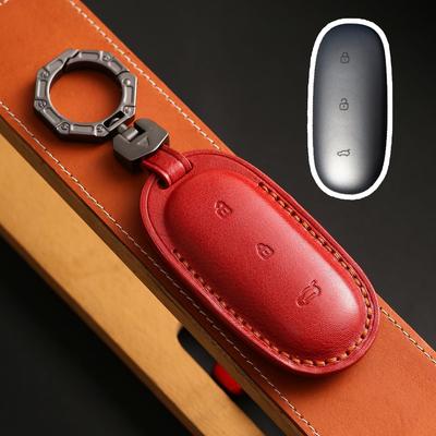 GUSHIBEI Genuine Leather Car Key Case Cover For Li L9 IDEAL ONE
