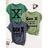 3 Pack of women's summer tops | Gen X Modern American-style slogan print T Shirt | Cute and trendy casual round-neck short-sleeve suit | 2026 Summer
