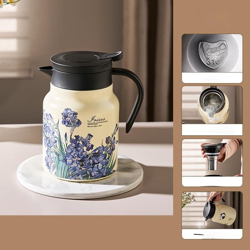 GIANXI Panda Insulated Teapot Large Capacity Warm Water Bottle For Household Use Hot Water Bottle Tea Making Steaming Tea Pot