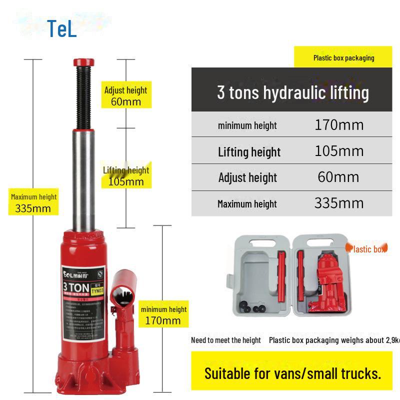 Hydraulic Car Jack for Off-Road Tire Changes (2T/3T)