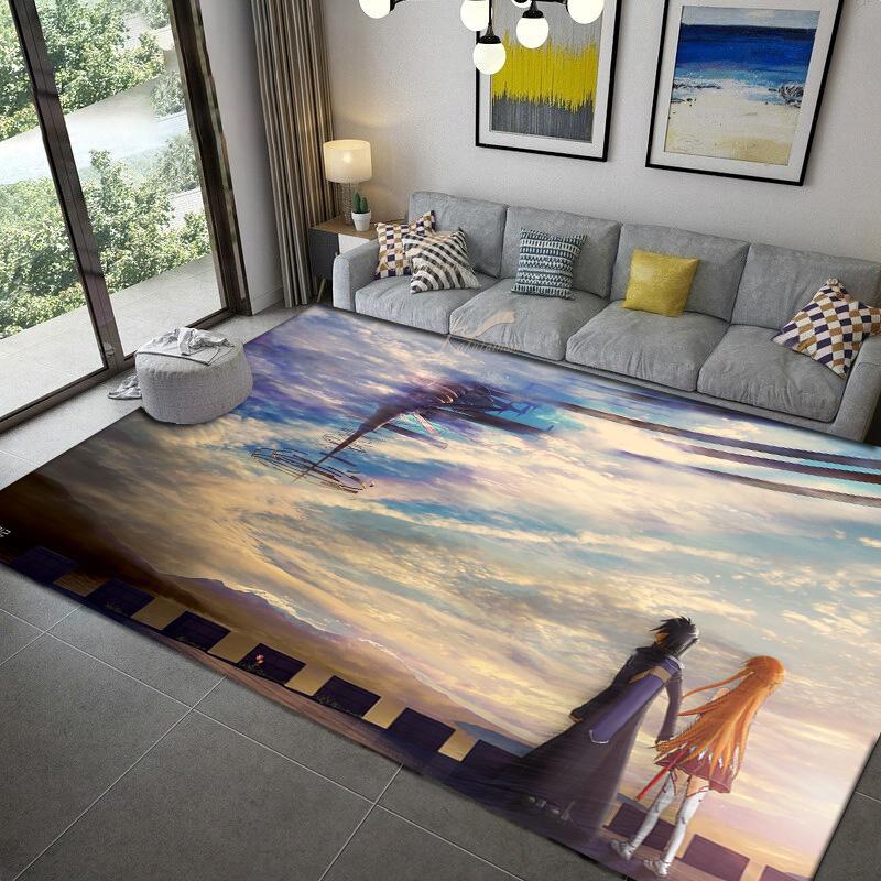 Sword Art Online anime Dywan wielorozmiarowy Dywan do salonu sypialni pokoju dziecięcego Dekoracja domu Dywanik podłogowy Mata antypoślizgowa Mata pod kanapę