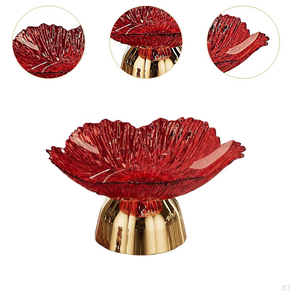 Decorative Pedestal Bowl Dish Holder Dessert Display Stand Decor Fruit Basket Serving Tray for