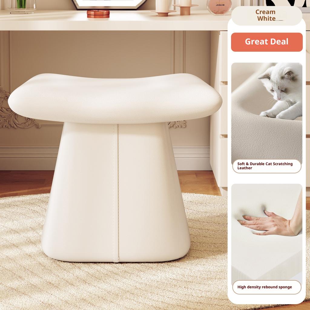 Bedroom Makeup Bench, High-end Feeling, Piano and Shoe Changing Stool, Household Leather Sofa Chair, Skin Friendly, Breathable