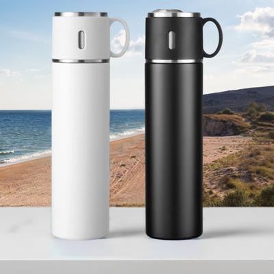 420/500ML Vacuum Cup with Leak-Proof Cup Lid Removable Nozzle Stainless Steel Water Bottle Anti-slip Bottom Insulated Water Bottle