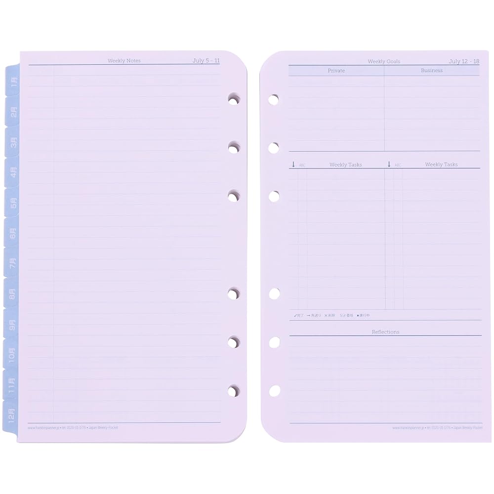 Franklin Planner Original Weekly Refill, 12-Month Edition, January 2027 Start, Pocket Type, 86926