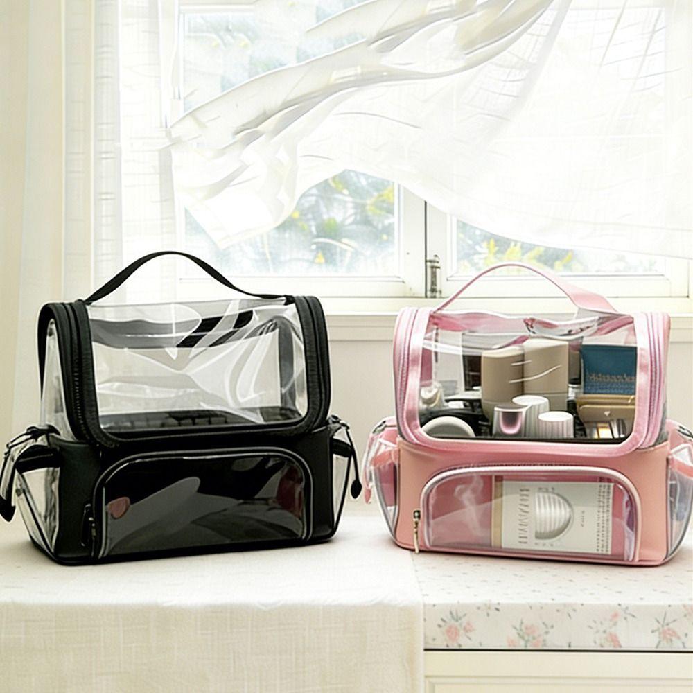 Waterproof Ladies Makeup Handbag Adjustable Strap Makeup Tools Organizer Skincare