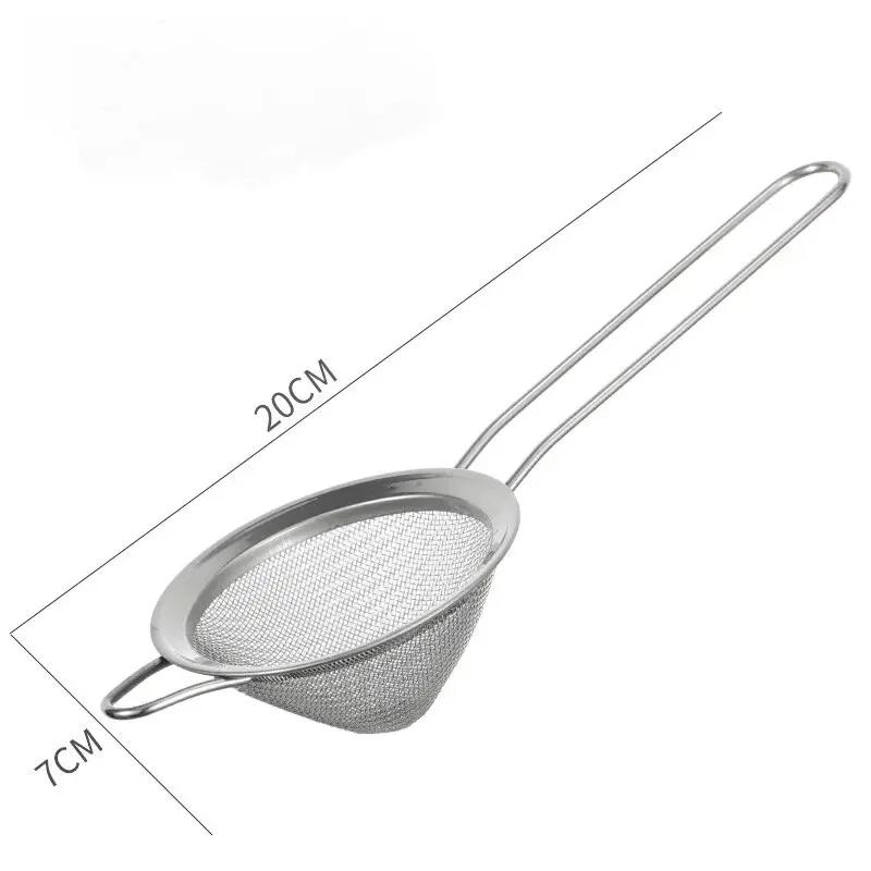 2025 New Stainless Steel Conical Strainer for Cocktail Drink Bar Strainers Bartender Bar Tool Fine Mesh Cocktail Ice Strainer серебряный