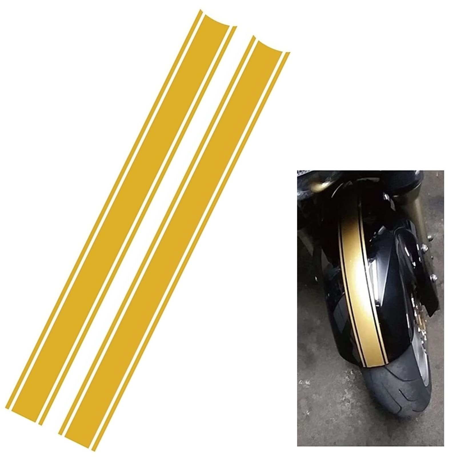 

Aitile Bike Sticker Stripe Tank Body Reflective Line Motorcycle 4.5x50cm Set of 2 (Yellow) жовтий