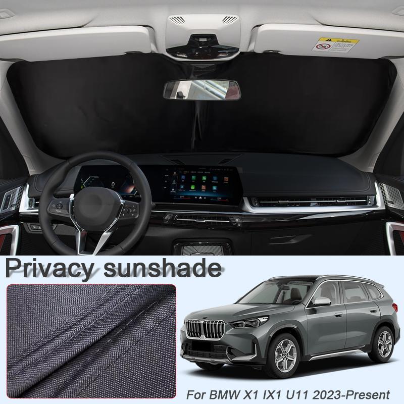 Car Black Windows Privacy Sunshade For BMW X1 IX1 U11 2023-Present Anti-UV Heat Insulation Protect Cover Interior Accessories