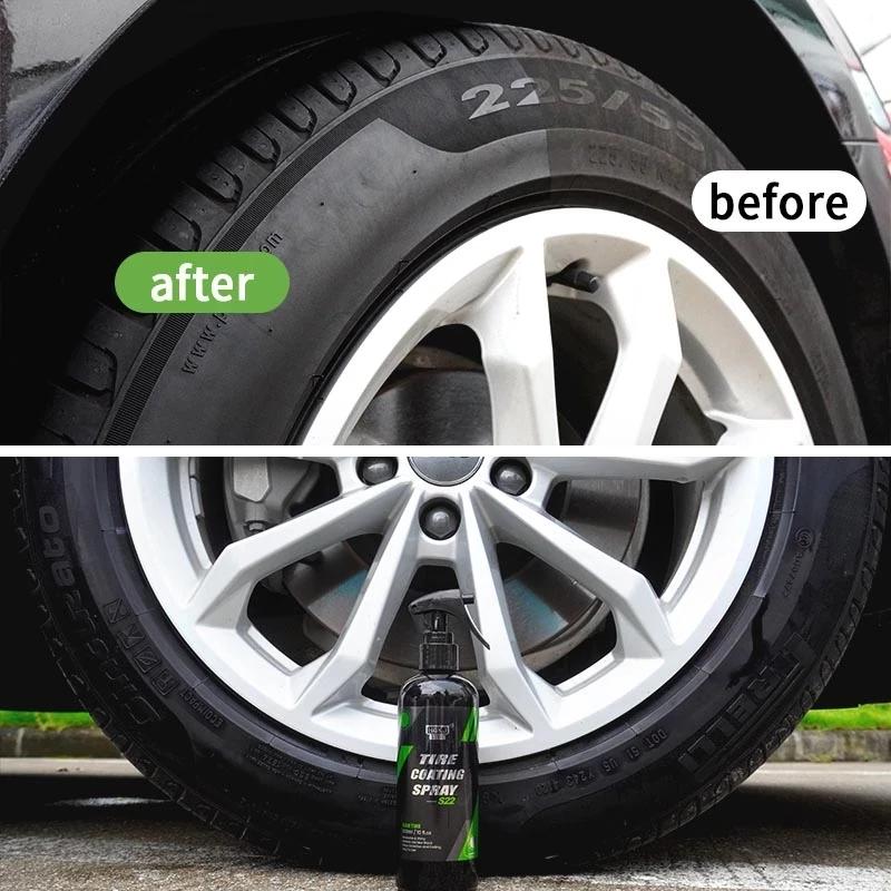 Car Tires Clean Shiny Quick Refurbisher Easy Application Automotive Tyre Hydrophobic Antifouling Protective Coating HGKJ S22