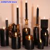 Magic Black Series LED Candle Lights 3-Pack for Easter Halloween Mystery Games Bars Clubs Guiding and Decoration