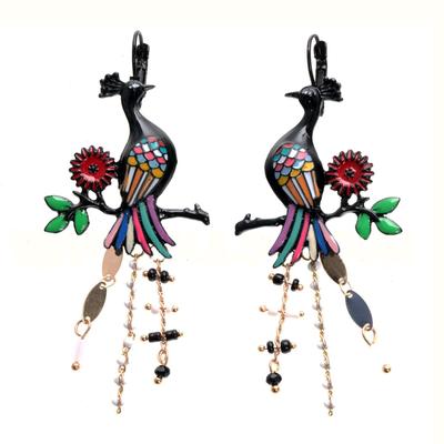 [R6094] - Designer Sleepers 'Lilipoupettes' (peacock) Multicolor Black - 70x30 Mm