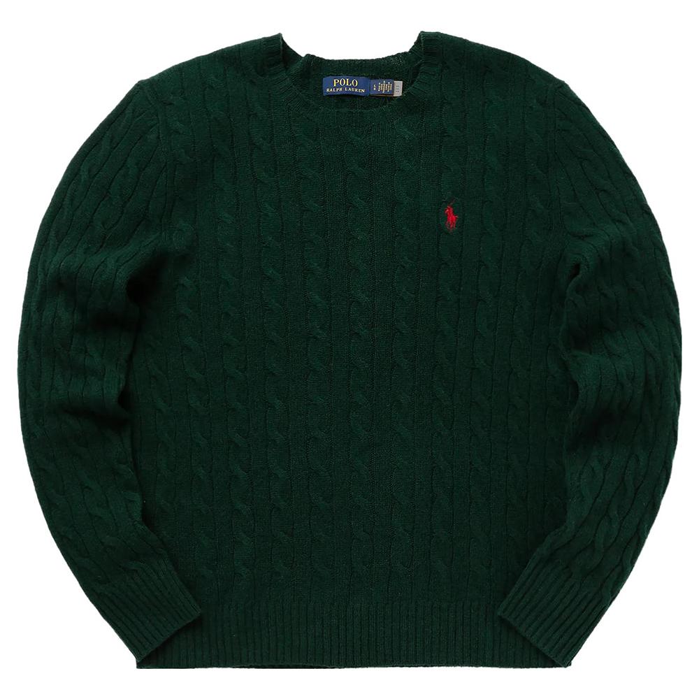 

Polo Ralph Lauren однотонный свитер с вышитым пони, круглым вырезом и длинными рукавами, мужской свитер, зеленый 710876762-004 M