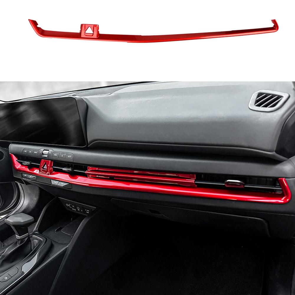 Carbon Fiber Red Dashboard Middle Air Conditioner Vent Cover Trim Car Interior For KIA K4 2026 2026 Accessories