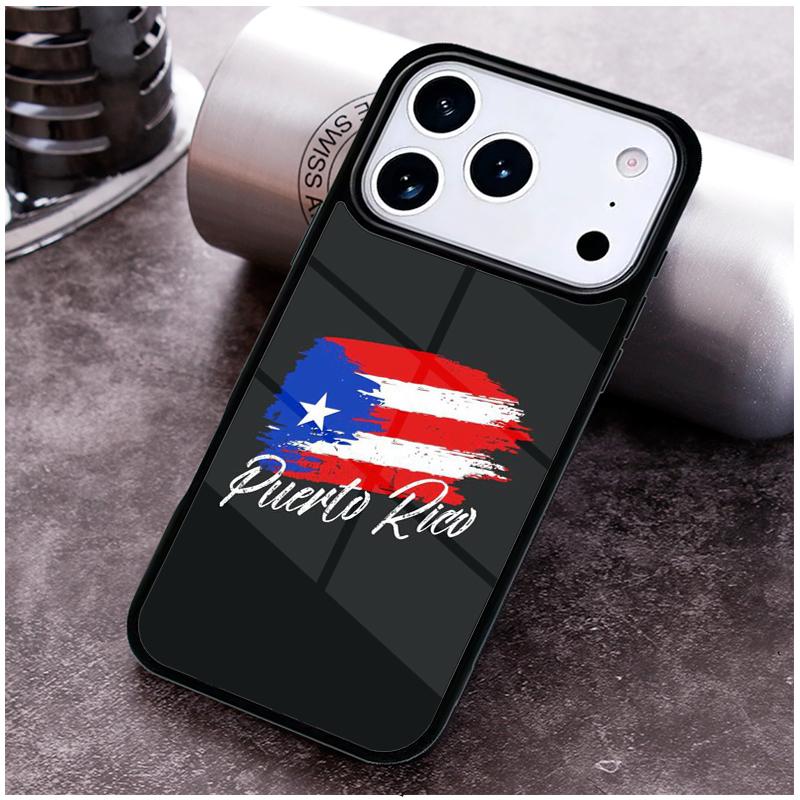 Puerto Rico Flag Soft Phone Case for iPhone 17 16 15 Pro Max Air 14 13 12 11 Plus Shockproof Capa Cover