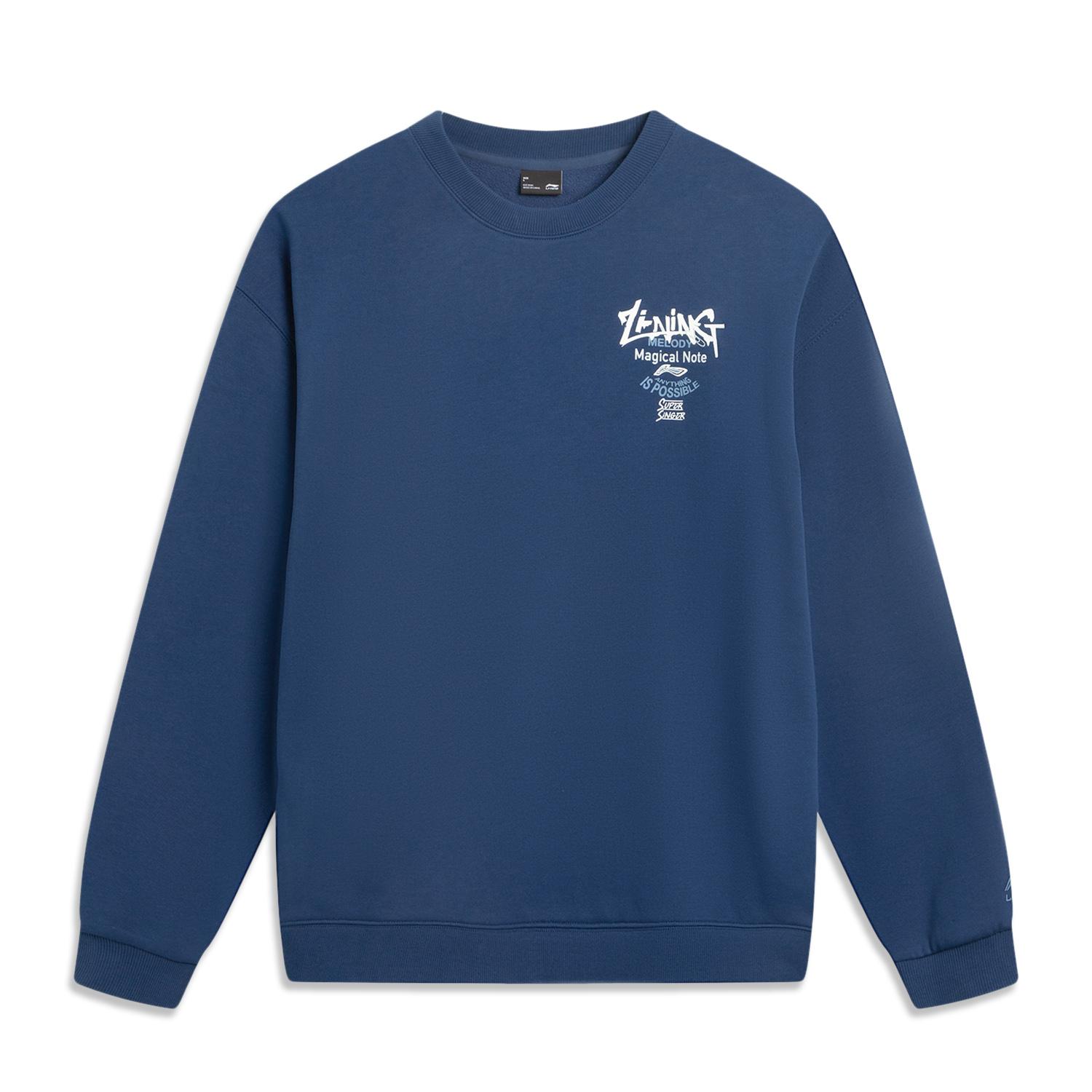 

Li Ning Серия Спортивный Стиль Жизни Модная Антибактериальная Антистатическая Толстовка с Круглым Вырезом Унисекс Толстовка AWDVC49-7 XXL