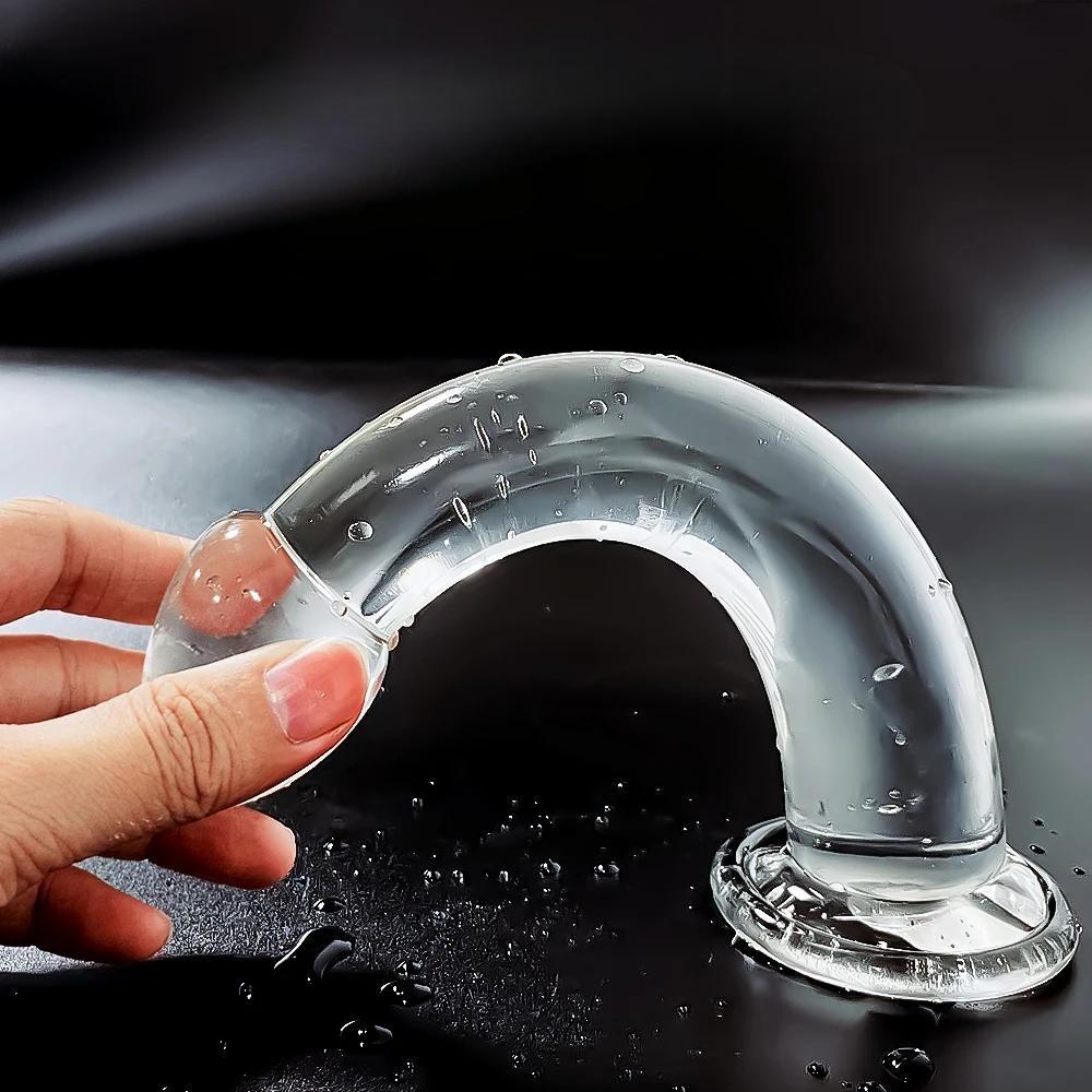 Transparent Anal Plug with Strong Suction Cup G-spot Vaginal Prostate Massager