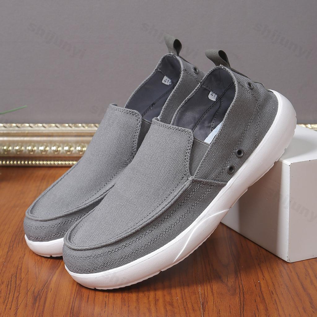 Autumn Men Canvas Casual Shoes 2025 New Breathable Soft Leisure Men Loafer Sneakers Comfort Low-top Non-slip Sneakers Footwear