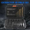 48 Piece Set Impact Bolt Extractor Screw Extractor Set and Stripped Screw Remover, 13 Piece Bolt Extractor, 6 Piece HSS