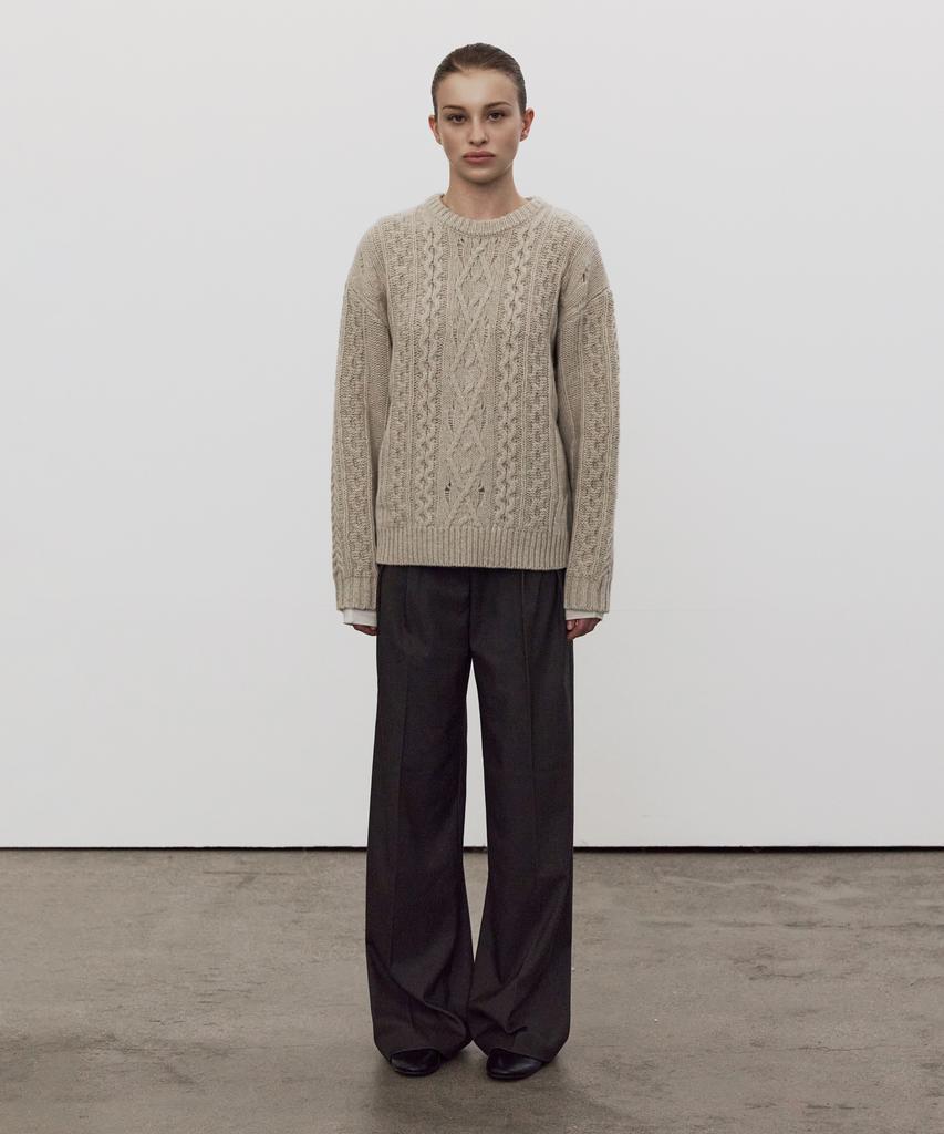 ELLIOTI Aran Wool Sweater_2Color