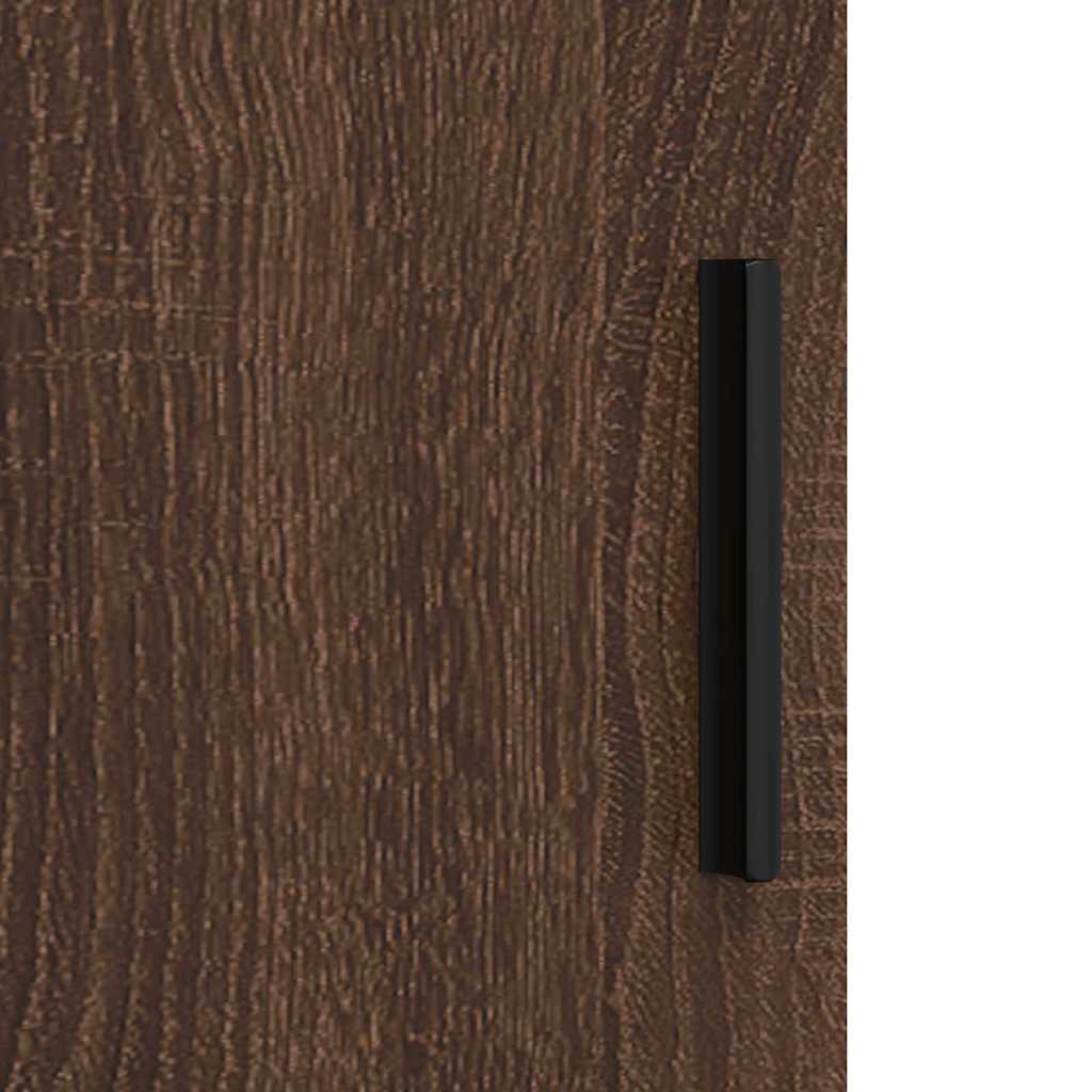 Bathroom Cabinet with Door Brown Oak Effect 30 X 31.5 X 61 Cm
