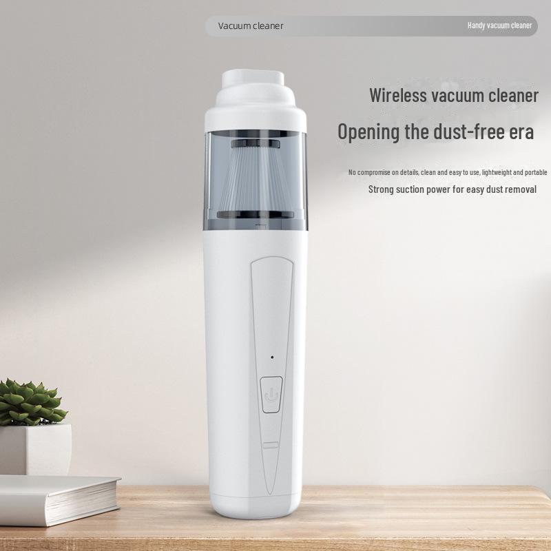 High-Power Car-Mounted Vacuum Cleaner & Desktop Hair Dryer with Extended Battery Life, Handheld for Efficient Dust Removal.