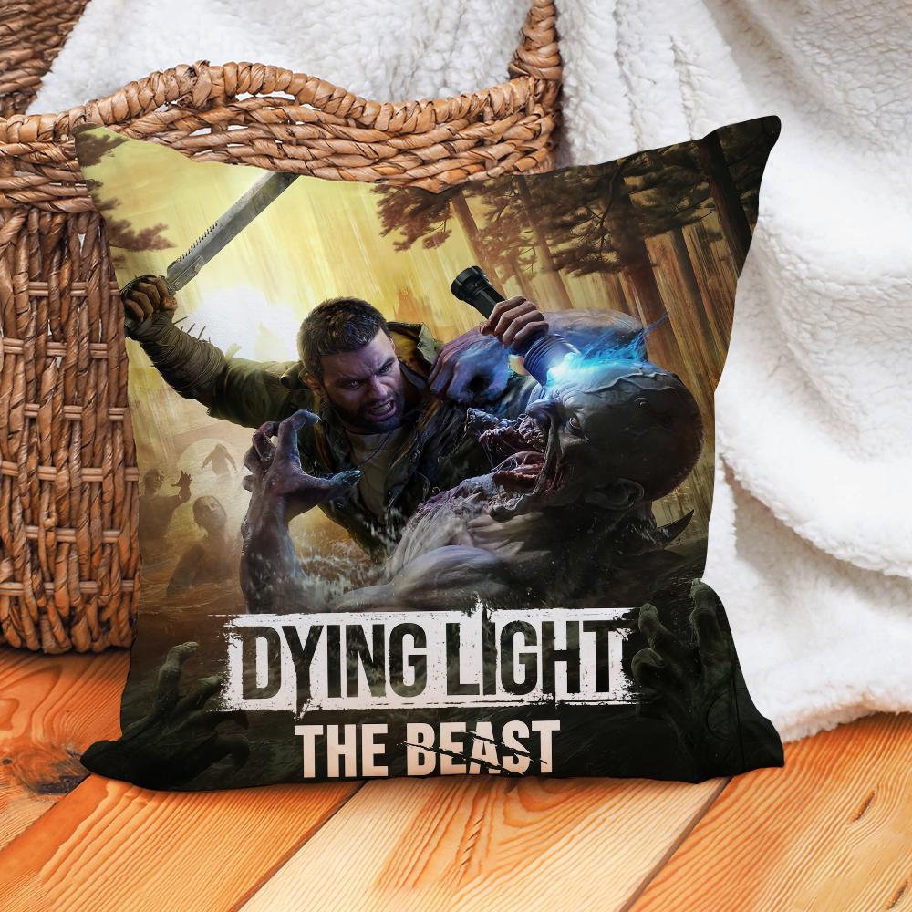Spiel Dying Light The Beast Kissenbezug Heimdekoration Kissenhülle Geeignet für Büro Sofa Schlafzimmer Auto