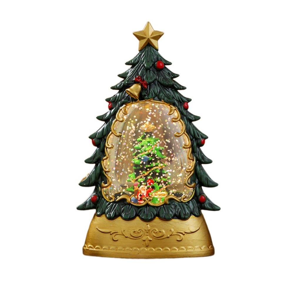 Water-Filled Christmas Wind Lantern Sculpture Kawaii Christmas Plastic Ornament Living Room