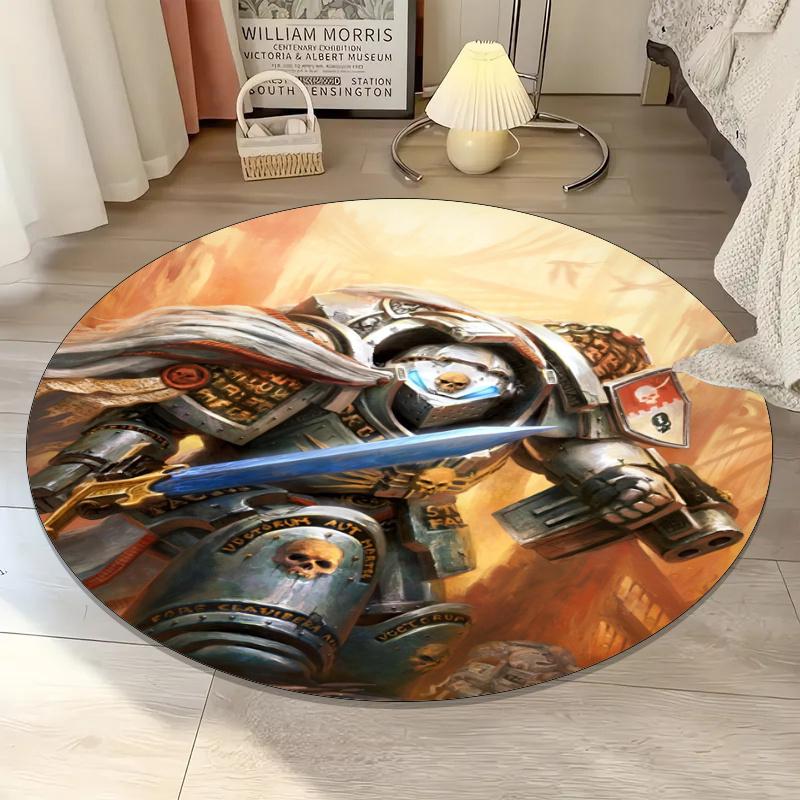 Warhammer 40K Printed Round Rug Carpet Chair Rug Area Rug Entryway Doormats,for Office Chair Living Room Bedroom Kitchen Room.