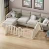 Three-Sided Indoor Baby Playpen with Safety Fence and Walker