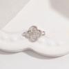 Fine 925 Sterling Silver Zircon Gold Plated Charm Clover Connector for Jewelry Necklace Bracelet Making
