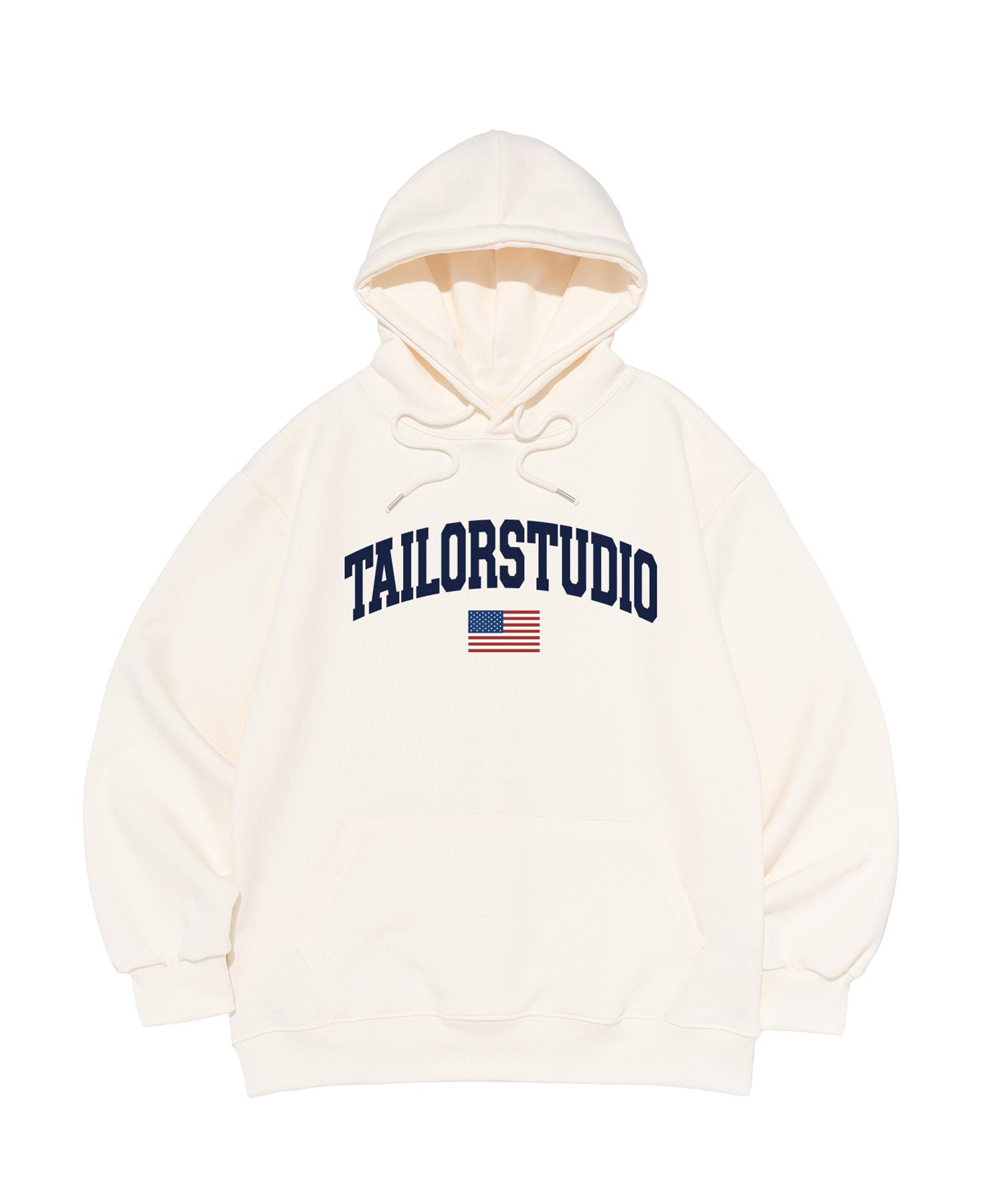 Taylor Studio Flag Logo Hoodie (Ivory) Xl